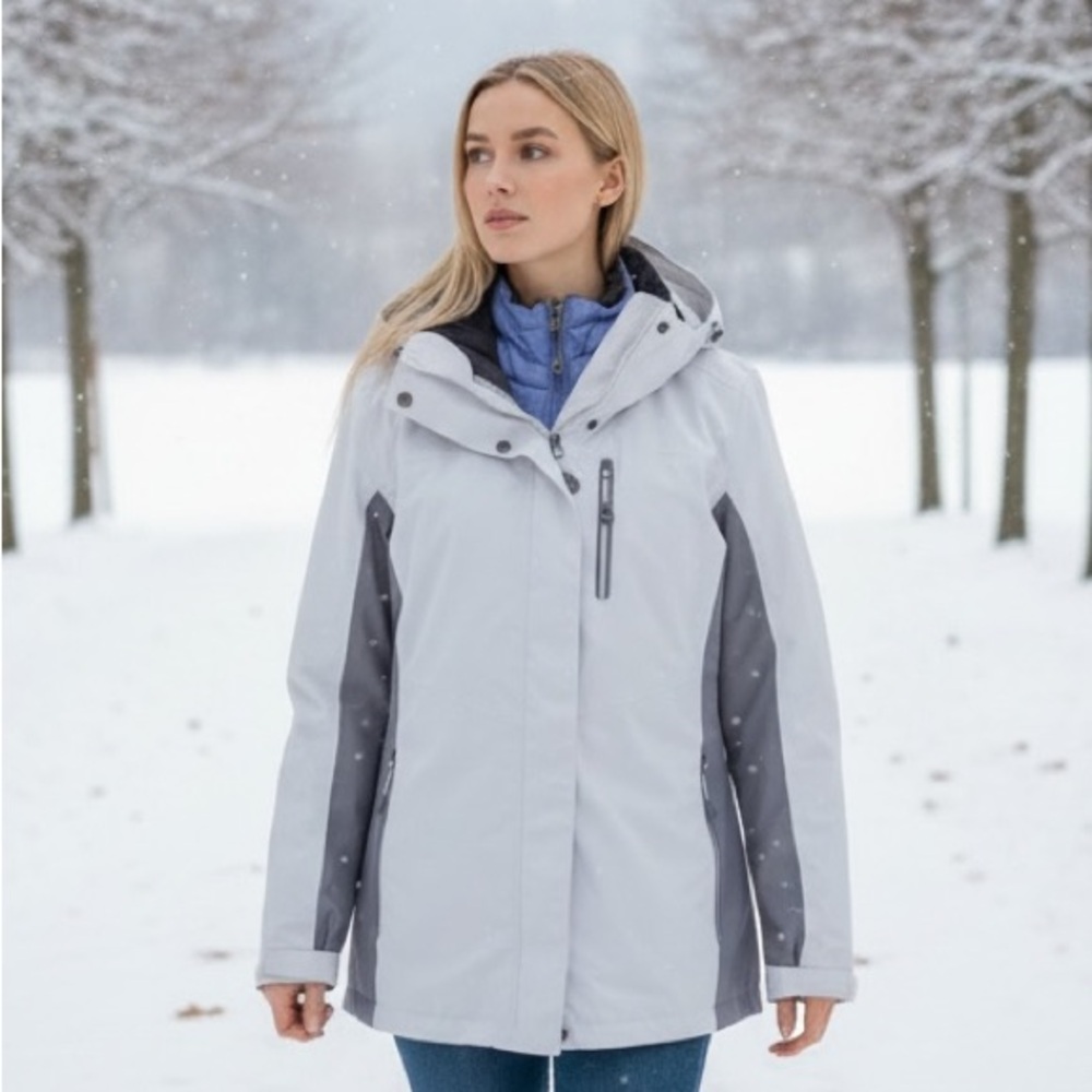 Gerry 3-in-1 Style Ski Jacket System | Waterproof Snow Coat w/ Fleece | Size L